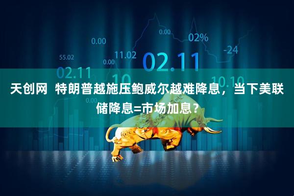 天创网  特朗普越施压鲍威尔越难降息，当下美联储降息=市场加息？