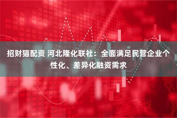 招财猫配资 河北隆化联社：全面满足民营企业个性化、差异化融资需求