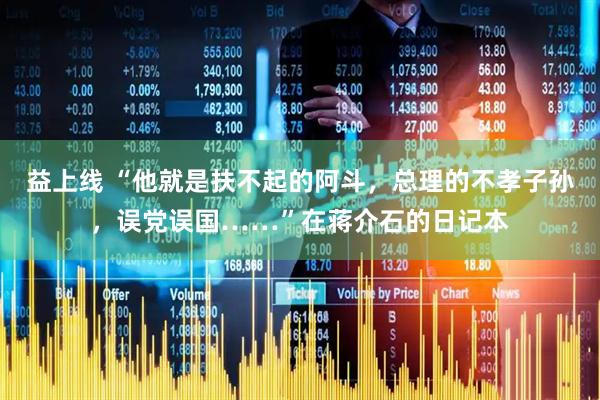 益上线 “他就是扶不起的阿斗，总理的不孝子孙，误党误国……”在蒋介石的日记本